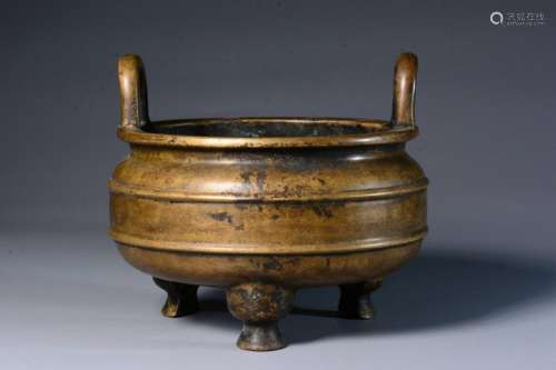 Chinese Bronze Footed Burner,Mark