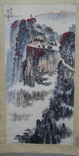 Qian Songyan, Chinese Ink Color Scroll Painting