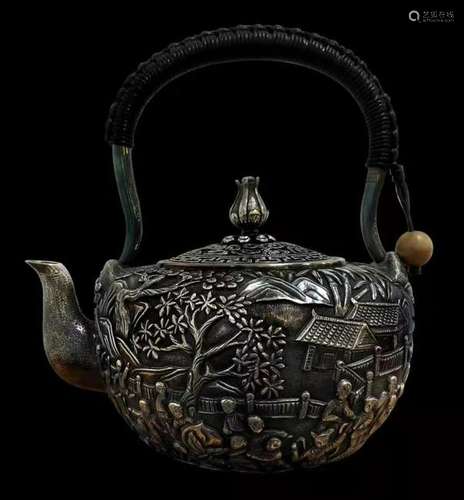 Chinese Silver Teapot,Hallmarks