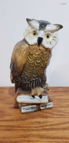 Karl Ens Owl Book Bird Figurine German.