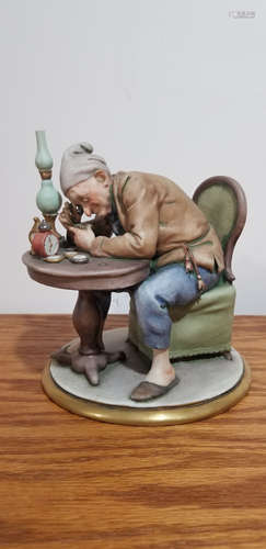 G Giuseppe Cappe Italy Vintage Figurine Watchmaker