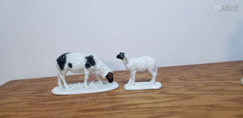 Two Karl ENS Porcelain Goat Figures.