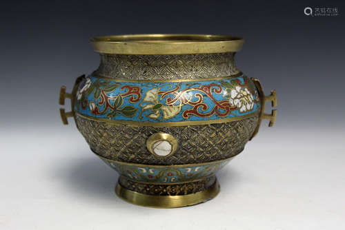 Chinese cloisonne incense burner.