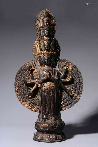 Chinese Bronze 8 Arms Guanyin,