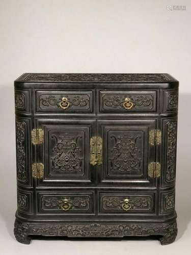 Republican Chinese Zitan Wood Cabinet