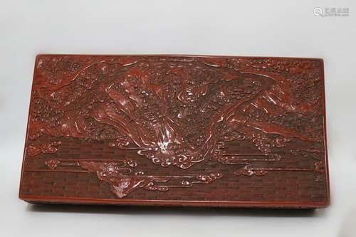 Chinese Red Cinnabar Box