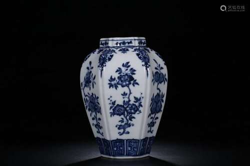 Chinese Blue and White Porcelain Jar,Mark