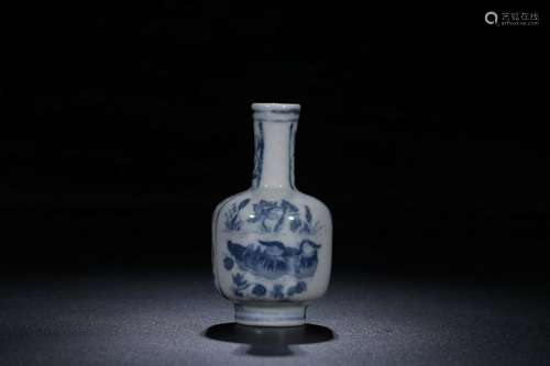 Chinese Blue and White Porcelain Vase,Mark