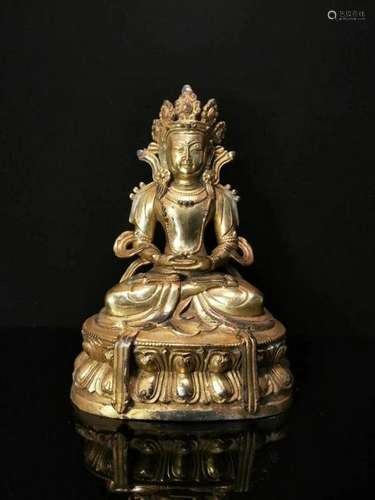 Chinese Gilt Bronze Buddha