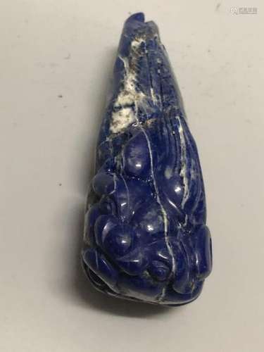 Chinese Lapiz Carved Pendant