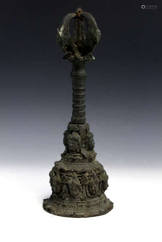 Antique Tibetan bronze temple bell.