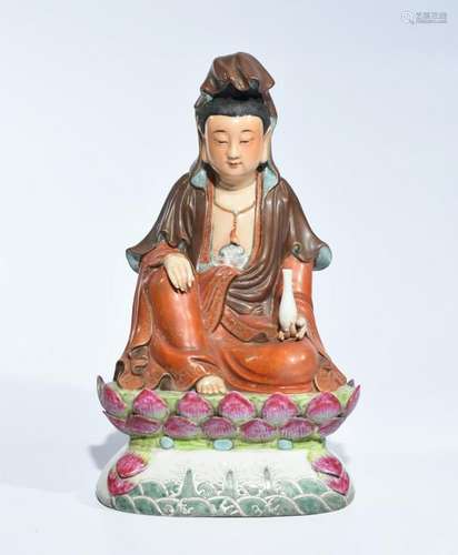 Chinese Famille Rose Porcelain Guanyin