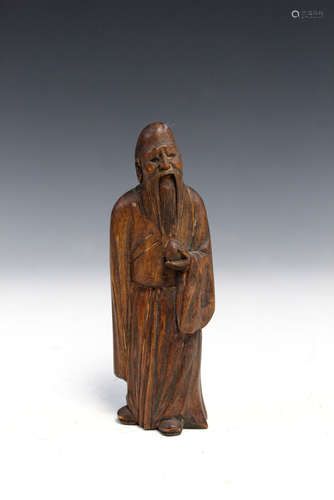 Chinese carved wood figure.