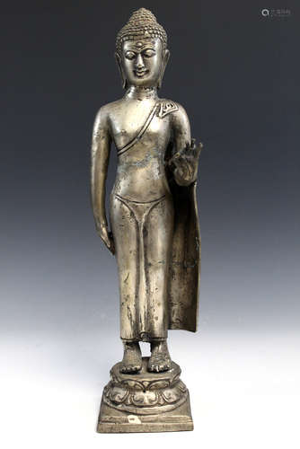 Chinese metal figure of a Buddha.