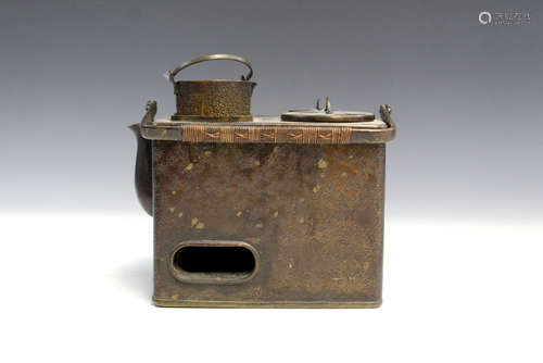 Chinese tea ceremony bronze warmer.