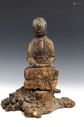 Chinese carved wood figure.