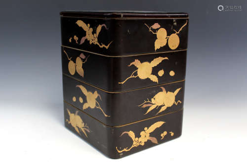 Japanese gold color lacquer box.