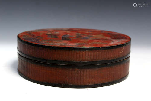 Chinese lacquer box, Qianlong mark.