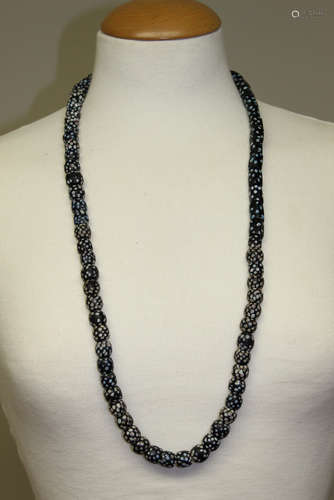 Antique glass bead necklace.