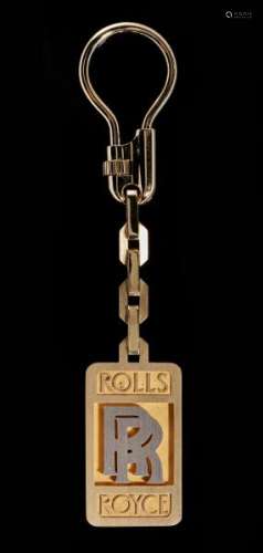 Porte-clé mousqueton retenant le logo Rolls Royce à deux tons d'or - Or et or gris [...]