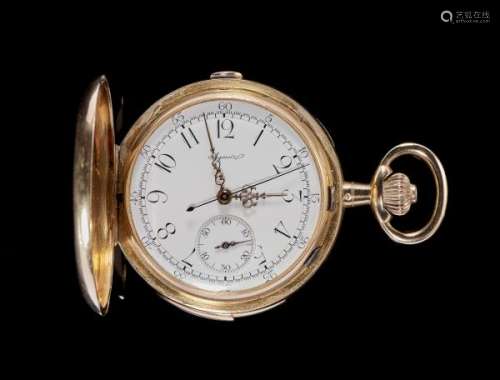 Agassi, montre de poche chronographe à répétition des quarts - Cadran blanc, [...]