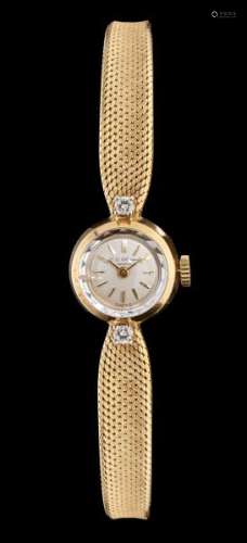 Chopard, montre bracelet ronde mécanique sertie de deux diamants - Cadran gris, [...]
