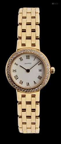 Eberhard, Charme, montre bracelet ronde à quartz sertie de diamants - Cadran blanc, [...]