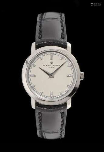 Vacheron Constantin, montre ronde à quartz - Cadran crème, aiguilles argentées, [...]