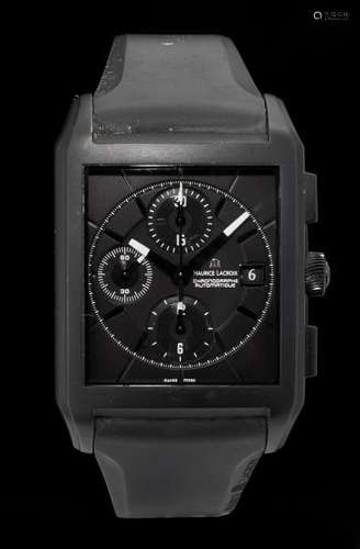 Maurice Lacroix, Pontos, montre chronographe rectangulaire automatique - Cadran et [...]