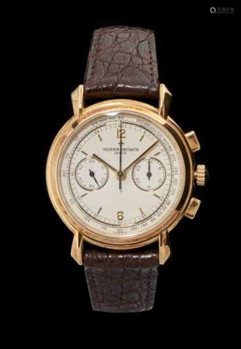Vacheron Constantin, montre chronographe ronde mécanique - Cadran crème, aiguilles [...]