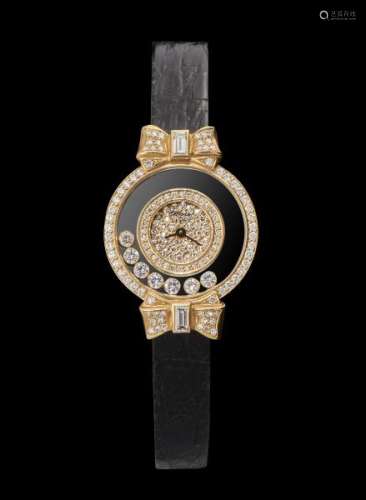 Chopard, Happy Diamonds, montre ronde à quartz sertie de diamants - Cadran pavé [...]
