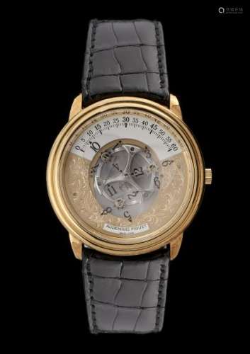 Audemars Piguet, Star Wheel, montre ronde automatique - Cadran doré guilloché, [...]