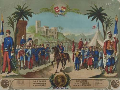 La France Reconnaissante à son Armée L'Algérie La Tunisie Unies à la France vers [...]