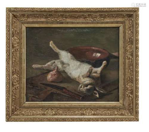 François Bonvin (1817-1887) - Nature morte, huile sur toile, signée, 46x55cm -