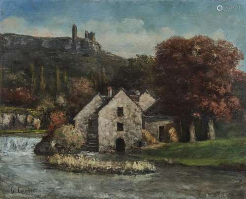 Gustave Courbet (1819-1877) et collaboration - Le moulin de Scey-en-Varay, huile sur [...]