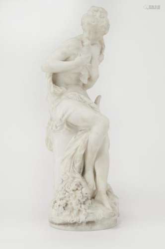 Albert-Ernest Carrier-Belleuse (1824-1887) - Allégorie de la paix, marbre, signé, [...]