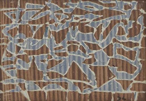 Julien Dinou (1895-1983) - Abstraction, gouache et mine de plomb sur papier, [...]