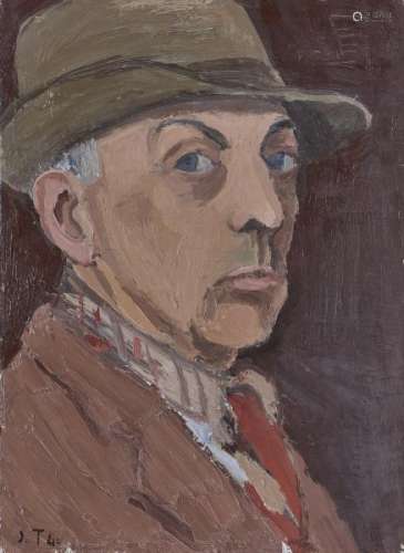 John Torcapel (1881-1965) - Autoportrait, huile sur panneau, monogrammée et datée [...]