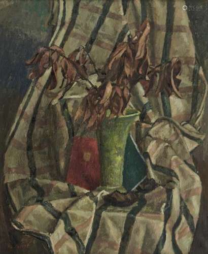 Philippe Zysset (1889-1974) - Nature morte, huile sur toile, signée, 65x54 cm -