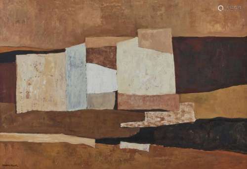 Charles Monnier (1925-1993) - Sans titre, huile sur toile, signée, 37x54 cm -