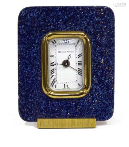 Matthew Norman, pendulette de voyage imitation lapis-lazuli - Cadran blanc, [...]