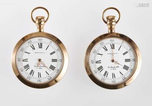 Eberhard, La Chaux-de-Fonds, lot de deux montres de poche à décors de portraits de [...]