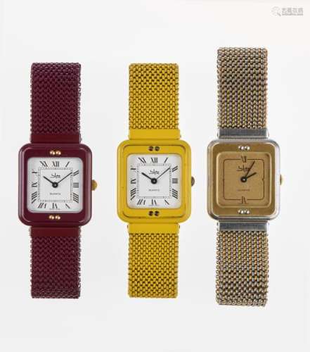 Slitz, lot de trois montres bracelet à quartz - Deux à cadrans blancs et une à [...]