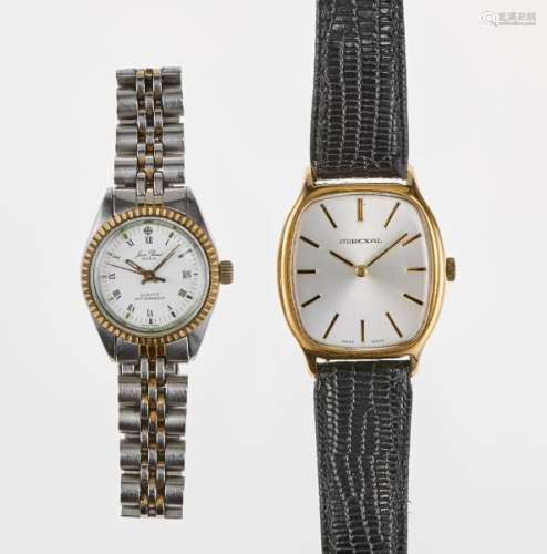 Mirexal et Jean Perret, lot de deux montres, l'une mécanique et l'autre à quartzà [...]