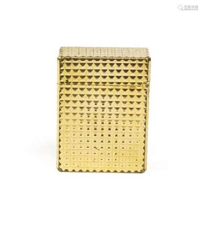 Dupont, briquet à motif de pointes de diamant - Plaqué or, H 5 cm - Prix de [...]