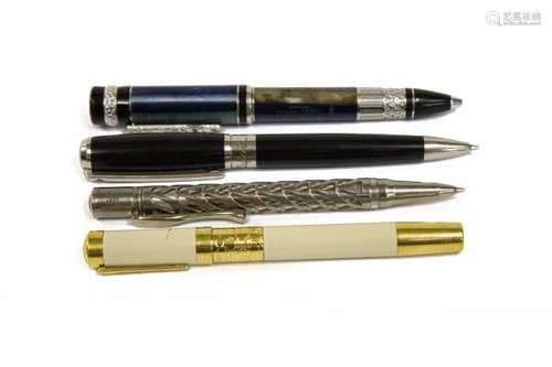 Delta, Visconti, Waterman et Dupont, lot de deux porte-mines, un stylo bille et un [...]