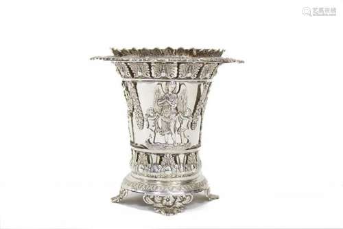 Vase néoclassique - Argent, H 13 cm, 490 g - Prix de réserve :  - 50 -