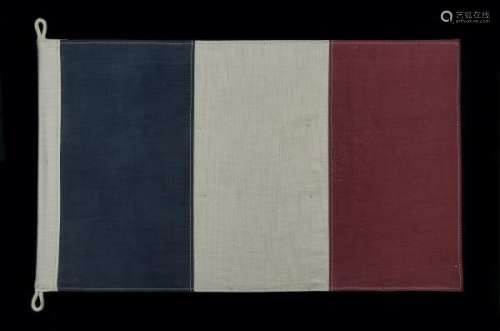 Deux drapeaux de marine - France et Suisse, encadrés, 60x90 cm -