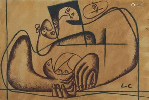 Le Corbusier (1887-1965) - La main et la tête, encre et crayon gras sur papier, [...]