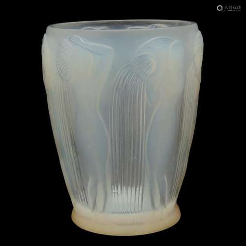 RenÃ Lalique Danaides Opalescent Vase.